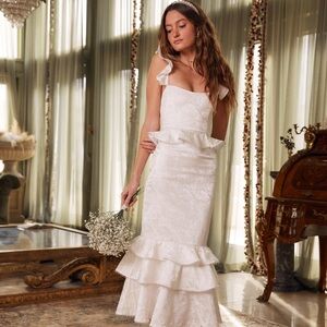 V. Chapman The Violet Dress in Coconut Macaron